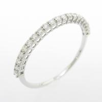 【リメイク】K18WG ハーフエタニティ ダイヤモンドリング