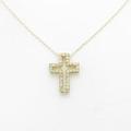 K18YG クロス ダイヤモンドネックレス