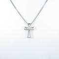 K18WG クロス ダイヤモンドネックレス