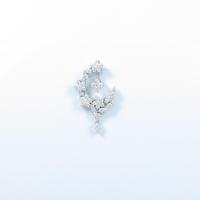 K18WG ダイヤモンドピアス 片耳