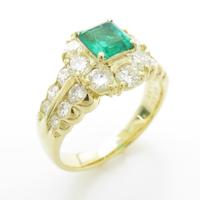 K18YG エメラルドリング