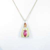 K18YG／K18WG カラーストーンネックレス