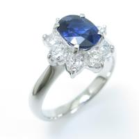 PT フラワー サファイヤリング