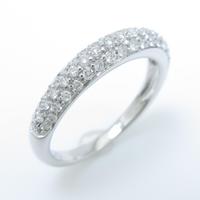 750WG パヴェ ハーフエタニティ ダイヤモンドリング