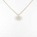 K18YG フラワー ダイヤモンドネックレス