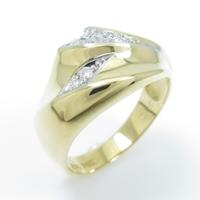 K18YG／PT ダイヤモンドリング