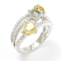 750WG カラーストーンリング