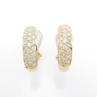 K18YG パヴェ ダイヤモンドイヤリング