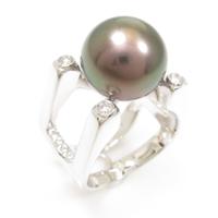 750WG クロチョウパールリング