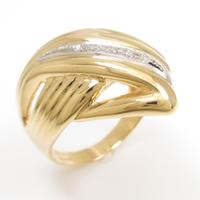 K18YG／PT ダイヤモンドリング