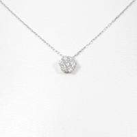 【リメイク】K18WG フラワー ダイヤモンドネックレス