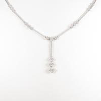 K18WG ダイヤモンドネックレス