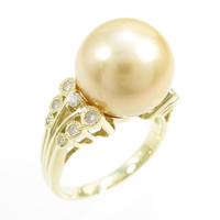 K18YG シロチョウパールリング