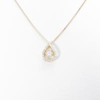 【新品】K18YG ダイヤモンドネックレス 0．219ct・G・SI1・GOOD