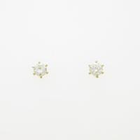 【リメイク】K18YG ダイヤモンドピアス 0．165ct・0．179ct・F・SI2・GOOD