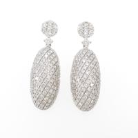 【新品】K18WG パヴェ ダイヤモンドピアス