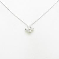 K14WG フラワー ダイヤモンドネックレス