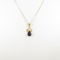 K18YG アメジストネックレス