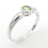 K18WG ペリドットリング