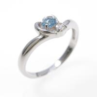 PT ハート ブルートパーズリング