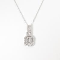 K18WG ダイヤモンドネックレス