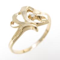 K18YG バタフライ ダイヤモンドリング