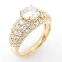 【リメイク】K18YG ダイヤモンドリング 1．038ct・H・VS2・VG