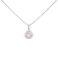 プラチナダイヤモンドネックレス 1．252ct・I・I1・ペアシェイプ