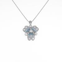 PT／750WG ハート ダイヤモンドネックレス10％引き