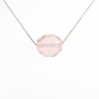 アガット ローズクオーツネックレス