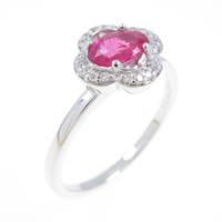 K18WG ルビーリング