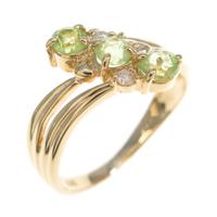 K18YG ペリドットリング