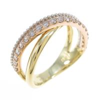 K18スリーカラー ダイヤモンドリング