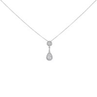 プラチナダイヤモンドネックレス 0．297ct・F・SI2・ペアシェイプ