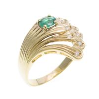 K18YG エメラルドリング