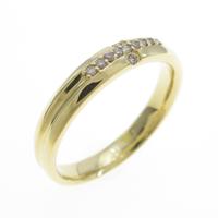 K18YG クロス ダイヤモンドリング