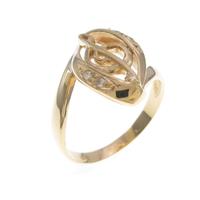 K18YG ト音記号 ダイヤモンドリング