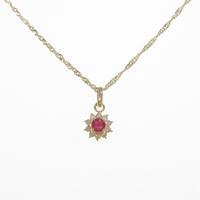 K18YG ルビーネックレス