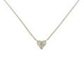 【リメイク】K18YG ダイヤモンドネックレス 0．467ct・F・VS2・ハートシェイプ