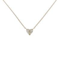 【リメイク】K18YG ダイヤモンドネックレス 0．467ct・F・VS2・ハートシェイプ
