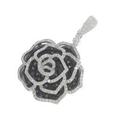 K18WG／K18BG ローズ ダイヤモンドペンダント