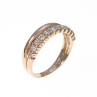 K18PG ダイヤモンドピンキーリング