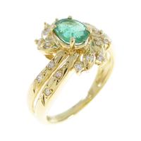 K18YG エメラルドリング