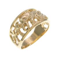 K18YG エレファント ダイヤモンドリング