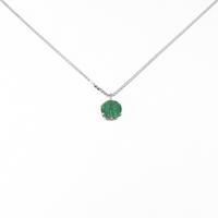 K18WG ソリティア ガーネットネックレス