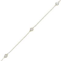 【リメイク】K18YG スリーストーン ダイヤモンドブレスレット