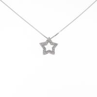 K18WG スター ダイヤモンドネックレス
