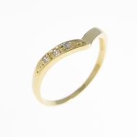 K18YG ダイヤモンドピンキーリング