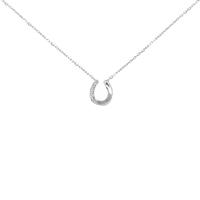 4゜C ホースシュー ダイヤモンドネックレス