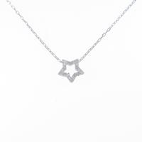 K18WG スター ダイヤモンドネックレス